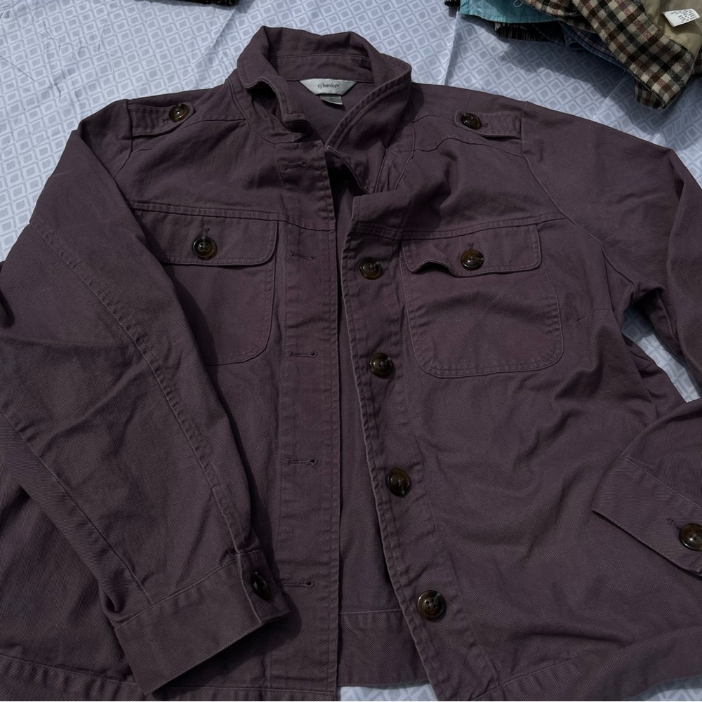 CJ Banks Women's Lavender Denim Jacket